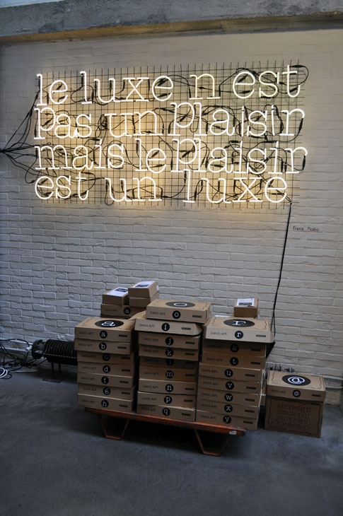 Quote van Francis Picabia in Merci, Parijs.