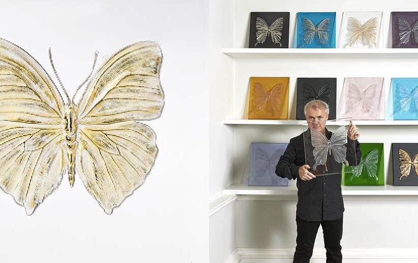 Vlinders van Damien Hirst en Lalique
