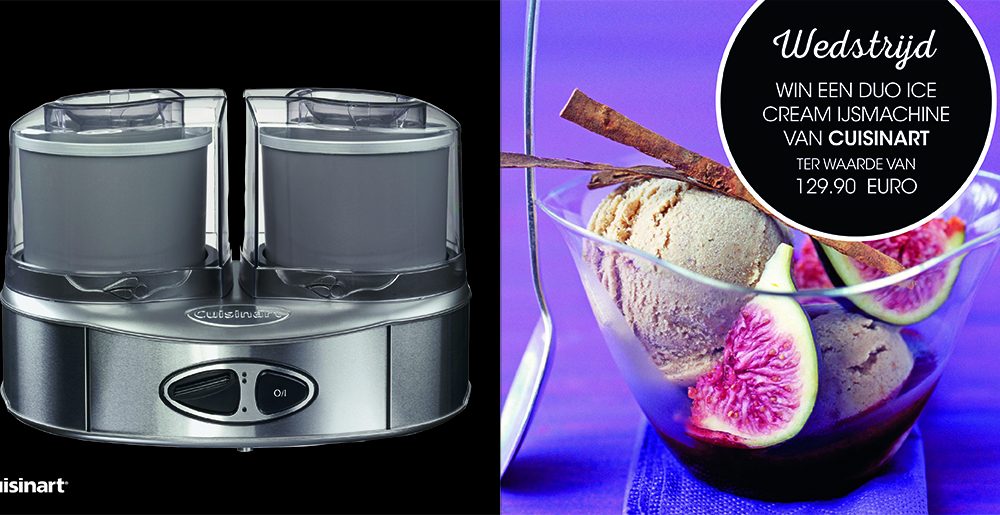 Win één van de vier nieuwe Duo Ice Cream ijsmachines van Cuisinart