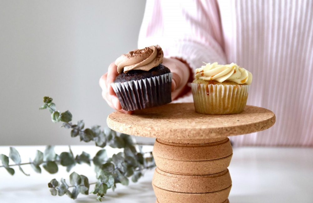 DIY : Een desserttoren van onderzetters in kurk