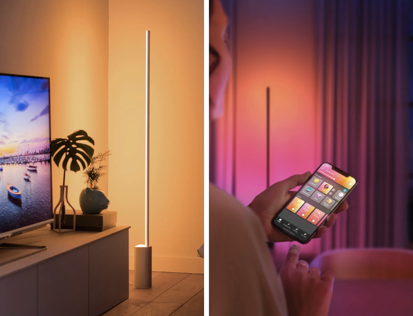 Philips Hue Gradient Signe Lampadaire Oak