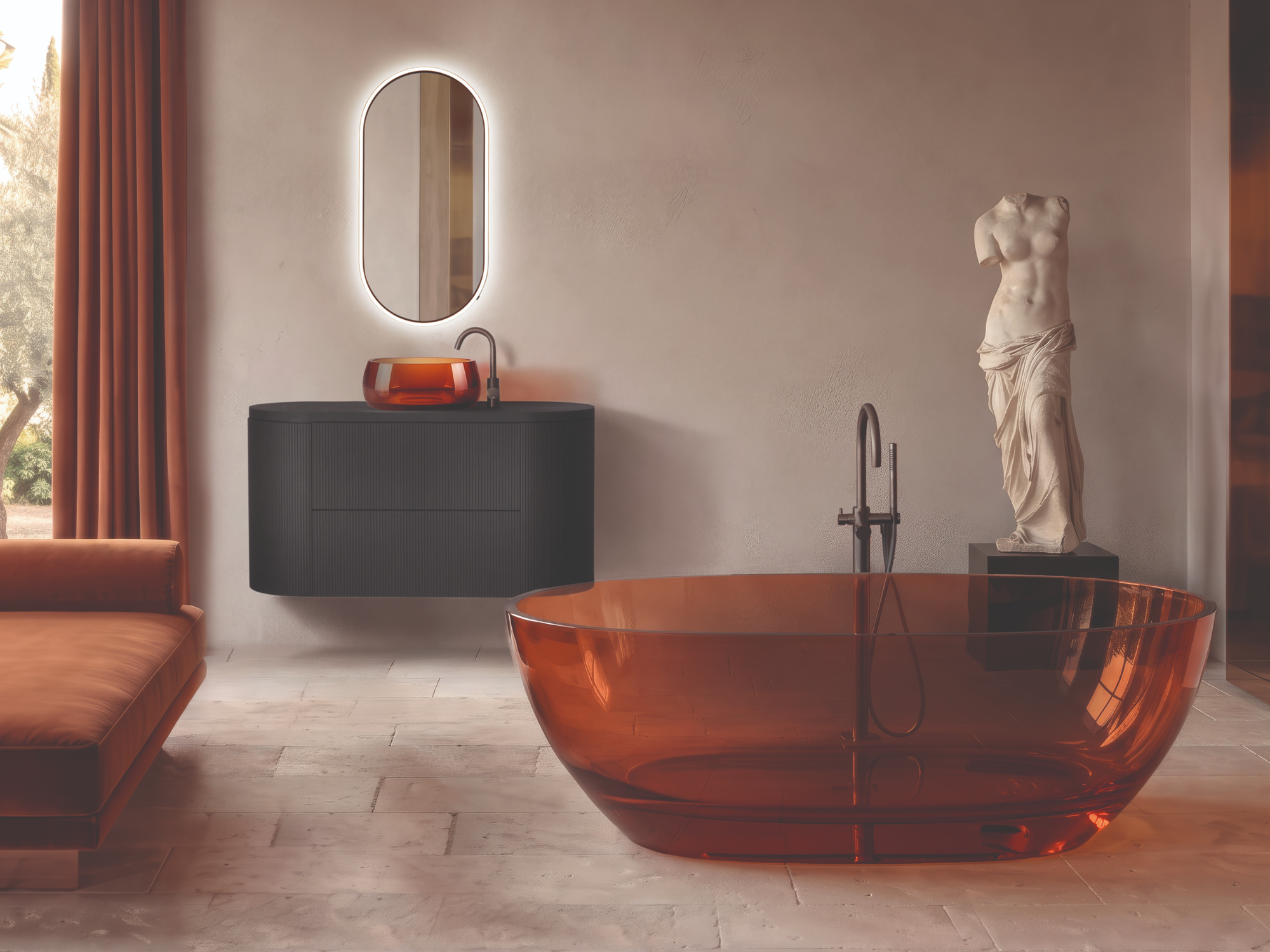 Bye bye, witte badkamer: dit zijn de trends van het najaar